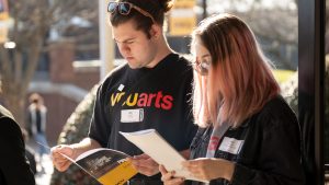 Accepted students visit campus to get a preview of different departments and facilities.