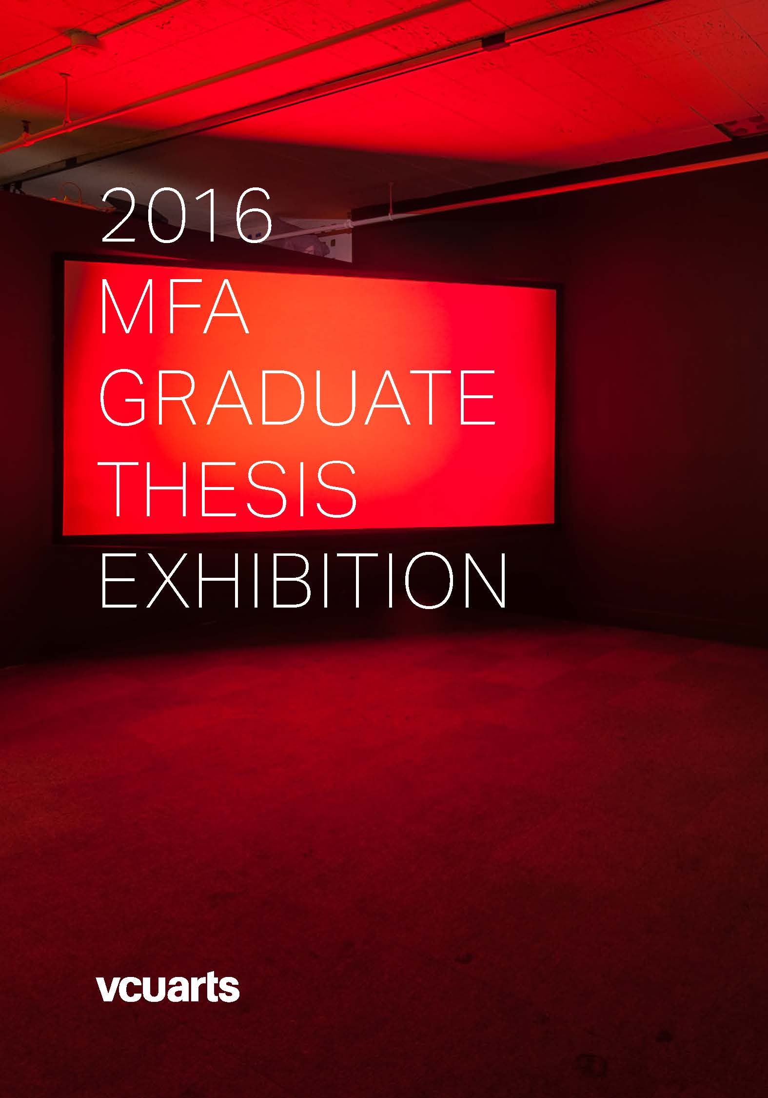 Cover of the 2016 MFA Thesis Exhibition catalog