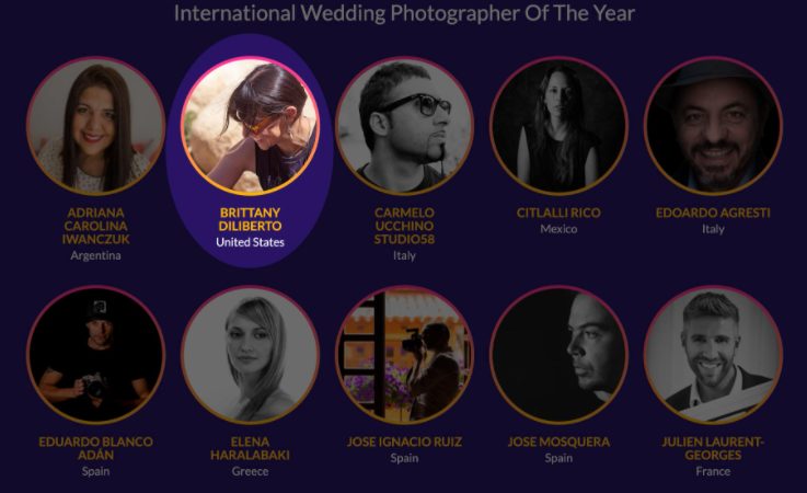 graphic of nominees for international photographer