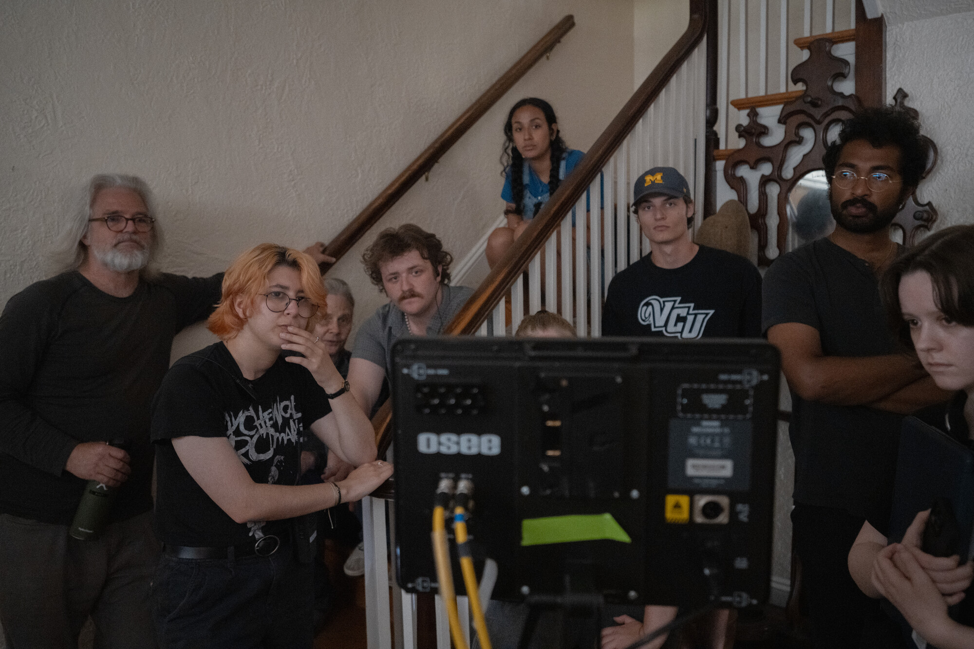 Summer Intensive Cinema Students filming Critic's Choice, a dark comedy about an abduction and the desire for creative validation at private residence in the Ginter Park neighborhood.