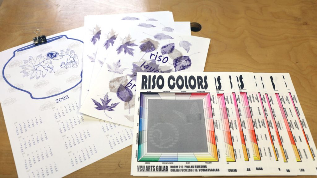 image of riso prints and available colors