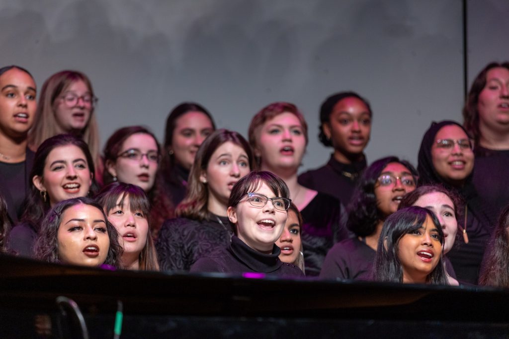 vocal ensemble performing live