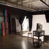 photography studio with white backdrop