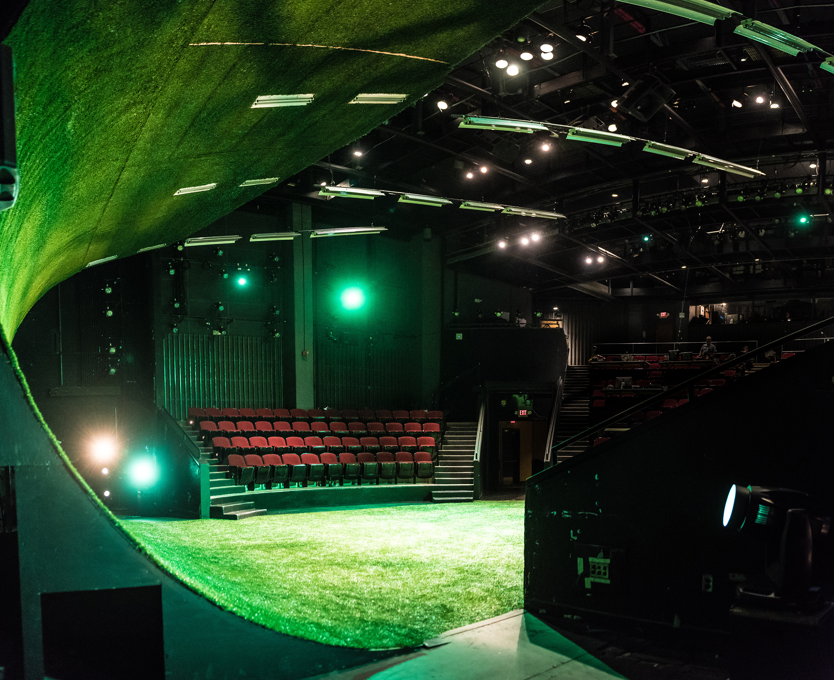view of the set for the Wolves
