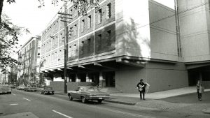 Vintage photo of the Harrison Street facade of the Pollak Building