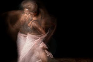 Long exposure of Gaynell Sherrod dancing