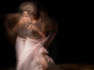 Long exposure of Gaynell Sherrod dancing