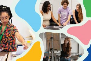 Students working in studios during summer pre-college