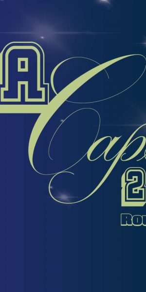Blue image with gold and silver stars that reads: BFA Capstone 2026 Round 1, with The Anderson logo in the bottom right.