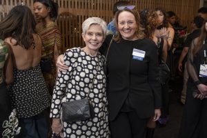 Karen Videtic stands next to Kieran Donahue